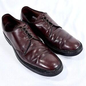 Allen Edmonds Men's Leather Oxford Dress Shoes Dark Brown Size 10 A Vibram Sole